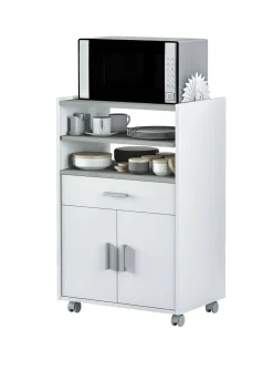 Carrelli > Dmora Carrello Akea, 59x40h92 cm, Bianco