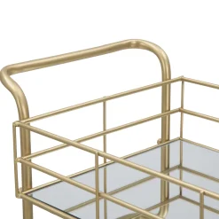 Carrello oro Trasparente Fume 3 Ripiani Ruote 60x31x80h cm, Sfumatura Colore Struttura Fume - Arviat
