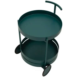 Carrelli > Dmora Carrello 2 Ripiani Ruote 45x35x65h cm, Materiale Ripiano in Metallo - Ganamo Verde