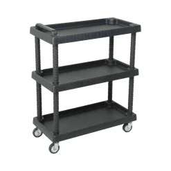 Carrelli > Dmora Carrello Vinci, 75x38h92 cm, Antracite Nero Antracite