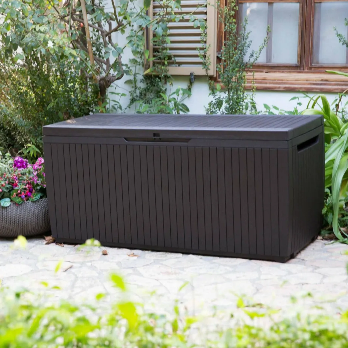 Cassapanca da esterno 123x53x57h cm marrone - Burlington