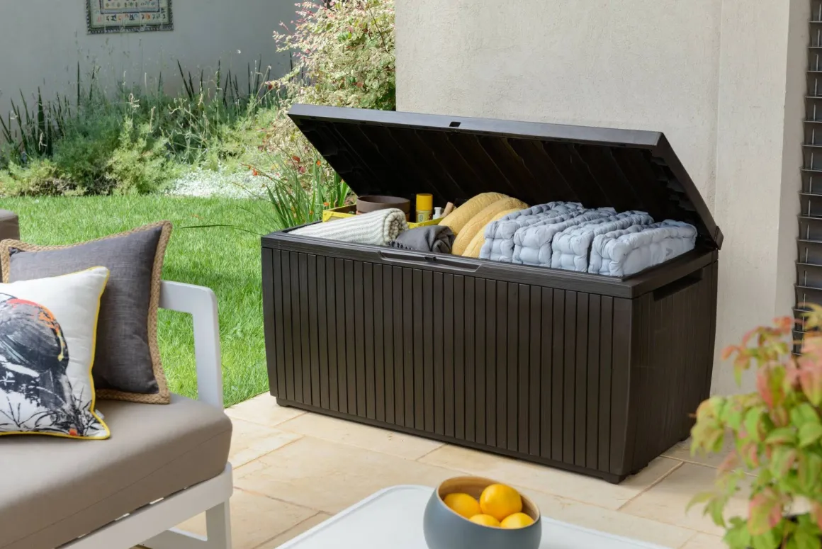 Cassapanca da esterno 123x53x57h cm marrone - Burlington