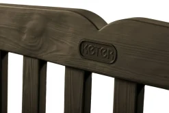 Cassapanche|Cassapanche Da Esterno > Dmora Cassapanca da giardino con schienale 140x60x84h cm e beige - Chestermere Marrone