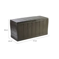 Cassapanca outdoor Airdrie, 117x45 h58 cm, Marrone