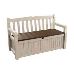 Cassapanche|Cassapanche Da Esterno > Dmora Cassapanca outdoor Chestermere, 140x60 h84 cm, e Marrone Beige