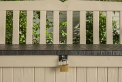 Cassapanche|Cassapanche Da Esterno > Dmora Cassapanca outdoor Chestermere, 140x60 h84 cm, e Marrone Beige