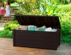 Cassapanche|Cassapanche Da Esterno > Dmora Cassapanca outdoor impermeabile 145x69x60h cm - Wawa Marrone