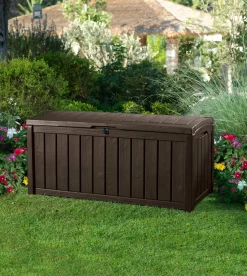 Cassapanche|Cassapanche Da Esterno > Dmora Cassapanca outdoor resistente 128x65x61h cm - Sorel Marrone
