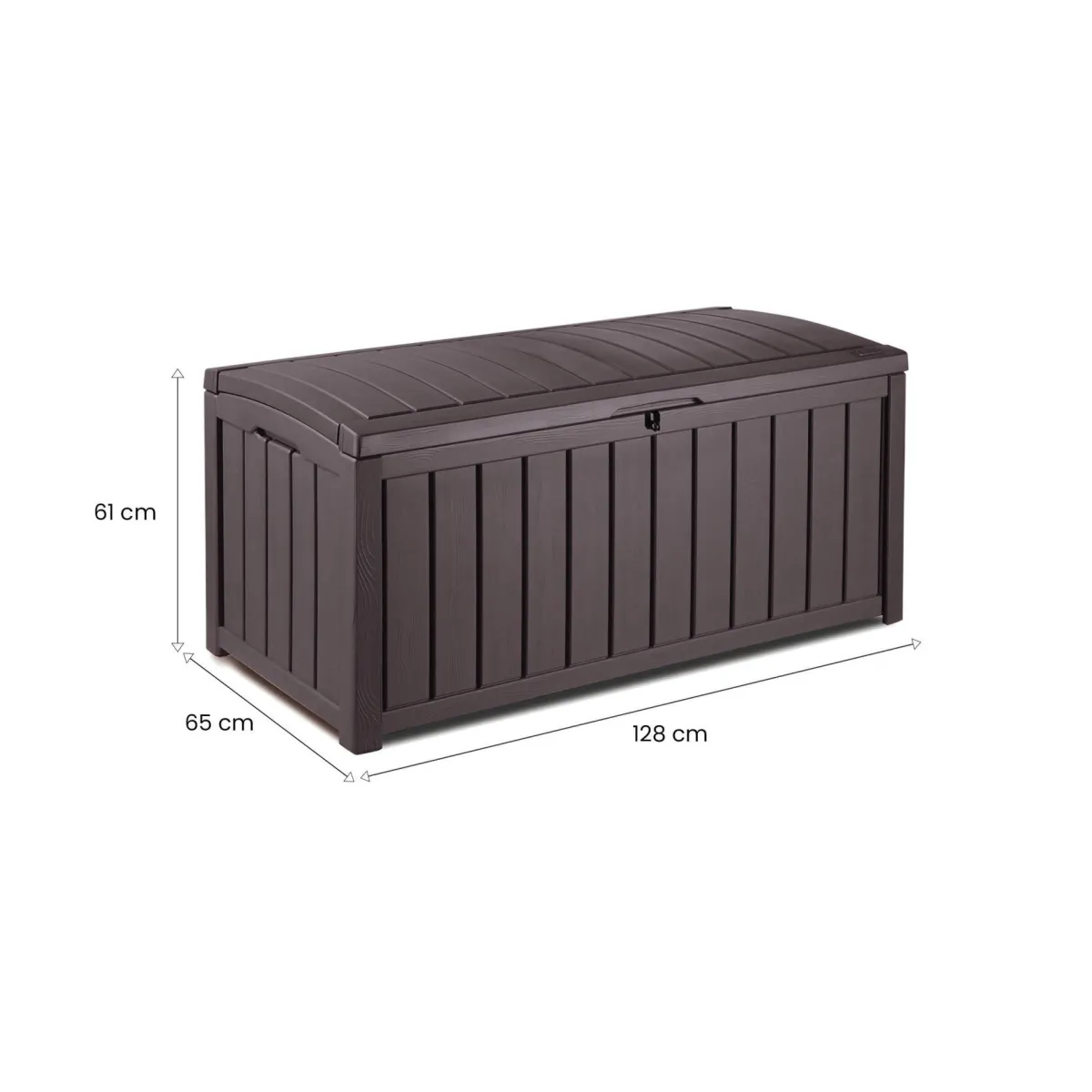 Cassapanche|Cassapanche Da Esterno > Dmora Cassapanca outdoor resistente 128x65x61h cm - Sorel Marrone