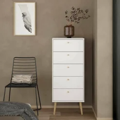 Cassettiera alta bianca 50x120h cm - Yaounde