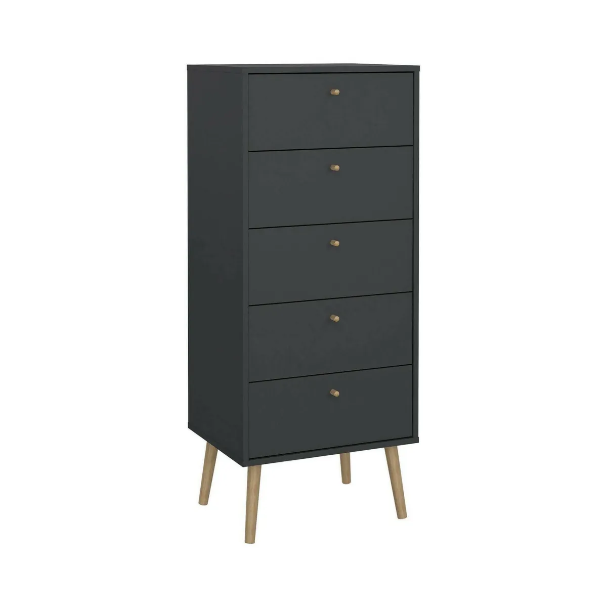Cassettiere > Dmora Cassettiera alta grigia 50x120h cm - Yaounde Grigio