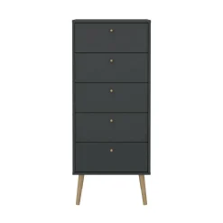 Cassettiere > Dmora Cassettiera alta grigia 50x120h cm - Yaounde Grigio