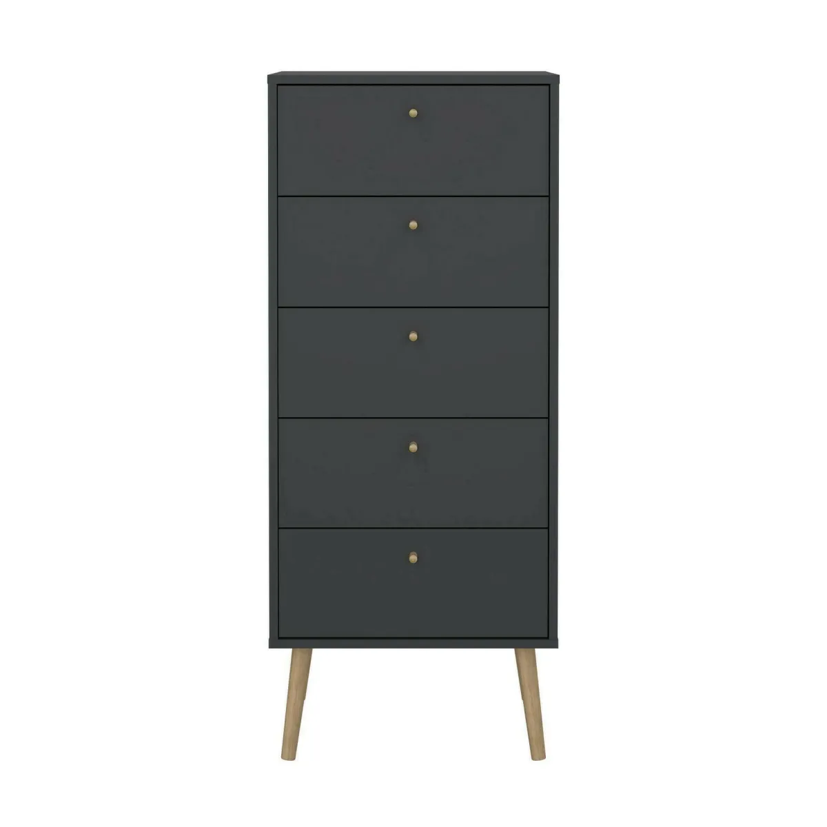 Cassettiere > Dmora Cassettiera alta grigia 50x120h cm - Yaounde Grigio