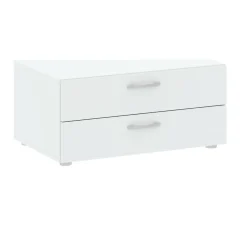 Cassettiere > Dmora Cassettiera bassa bianca 74x35h cm - Piatto Bianco