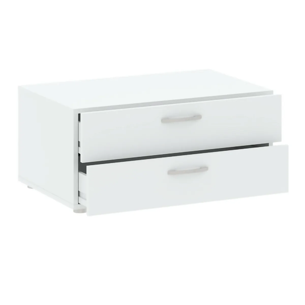 Cassettiere > Dmora Cassettiera bassa bianca 74x35h cm - Piatto Bianco