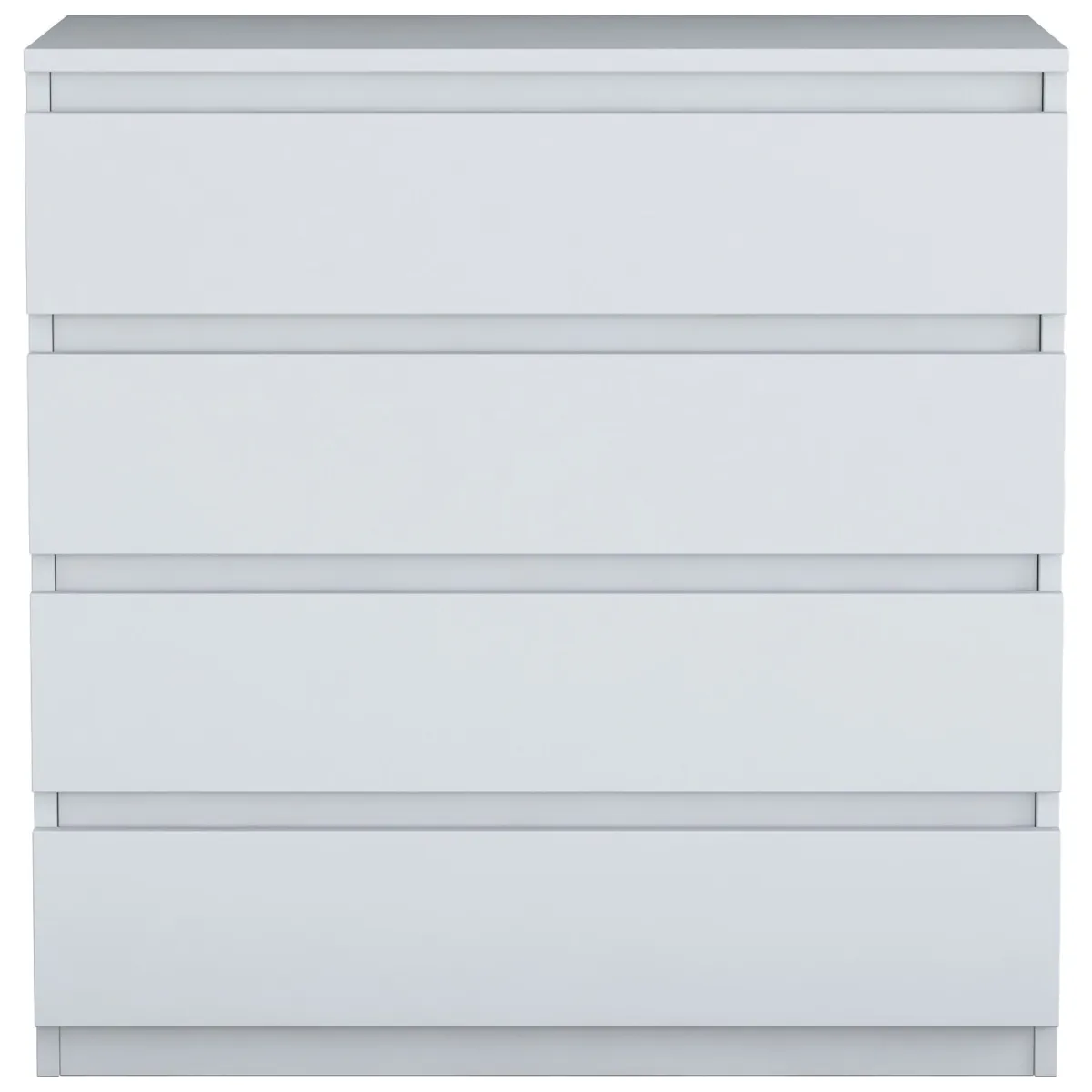 Cassettiere > Dmora Cassettiera 4 Cassetti Apertura Scorrevole 80x47x98h cm, Chiusura Scorrevole - Gorle Bianco