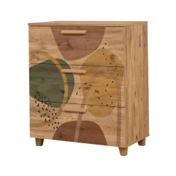 Salotto|Camera Da Letto > Dmora Cassettiera camera da letto quercia 80x95h cm - Dacia Marrone Quercia