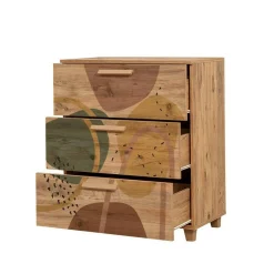 Salotto|Camera Da Letto > Dmora Cassettiera camera da letto quercia 80x95h cm - Dacia Marrone Quercia