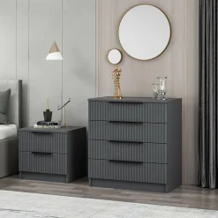 Cassettiera 7 cassetti antracite 72x77h cm - Vicente