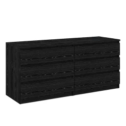 Cassettiera 6 Cassetti Apertura Scorrevole 153.6x50x70.1h cm, Chiusura Scorrevole