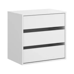 Cassettiera 3 cassetti bianca 60x60h cm - Ackerman