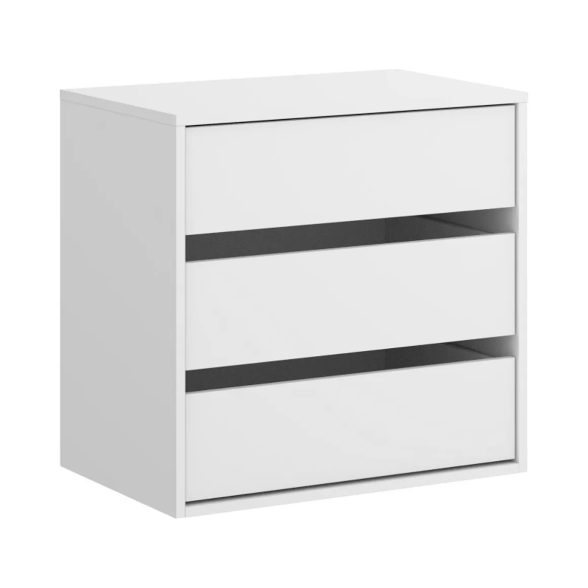 Cassettiera 3 cassetti bianca 60x60h cm - Ackerman