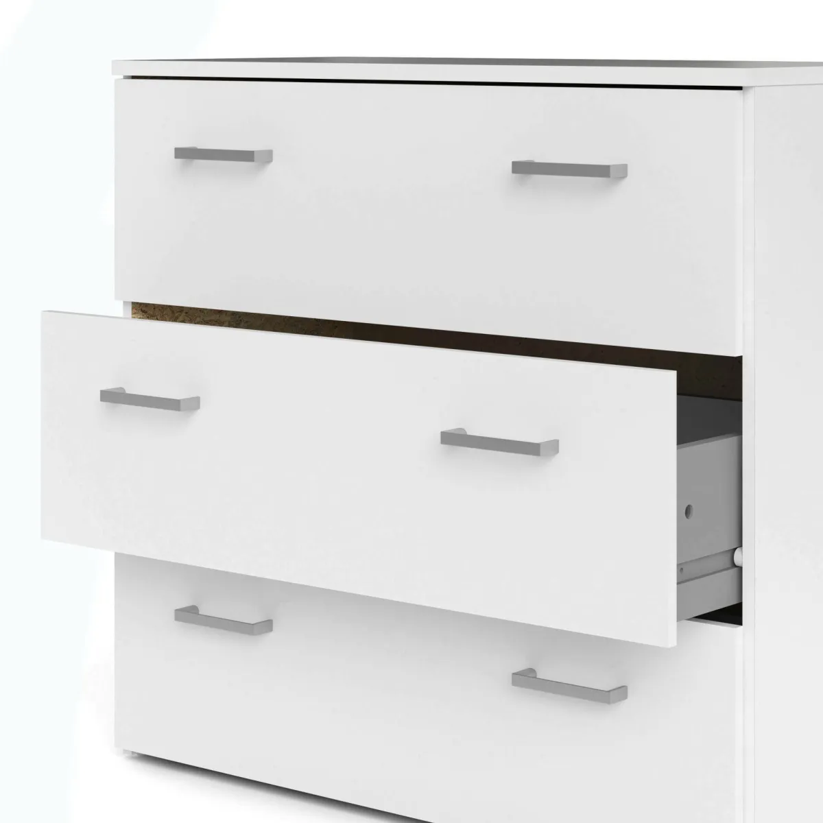 Cassettiere > Dmora Cassettiera 3 cassetti bianca 74x69h cm - Adal Bianco