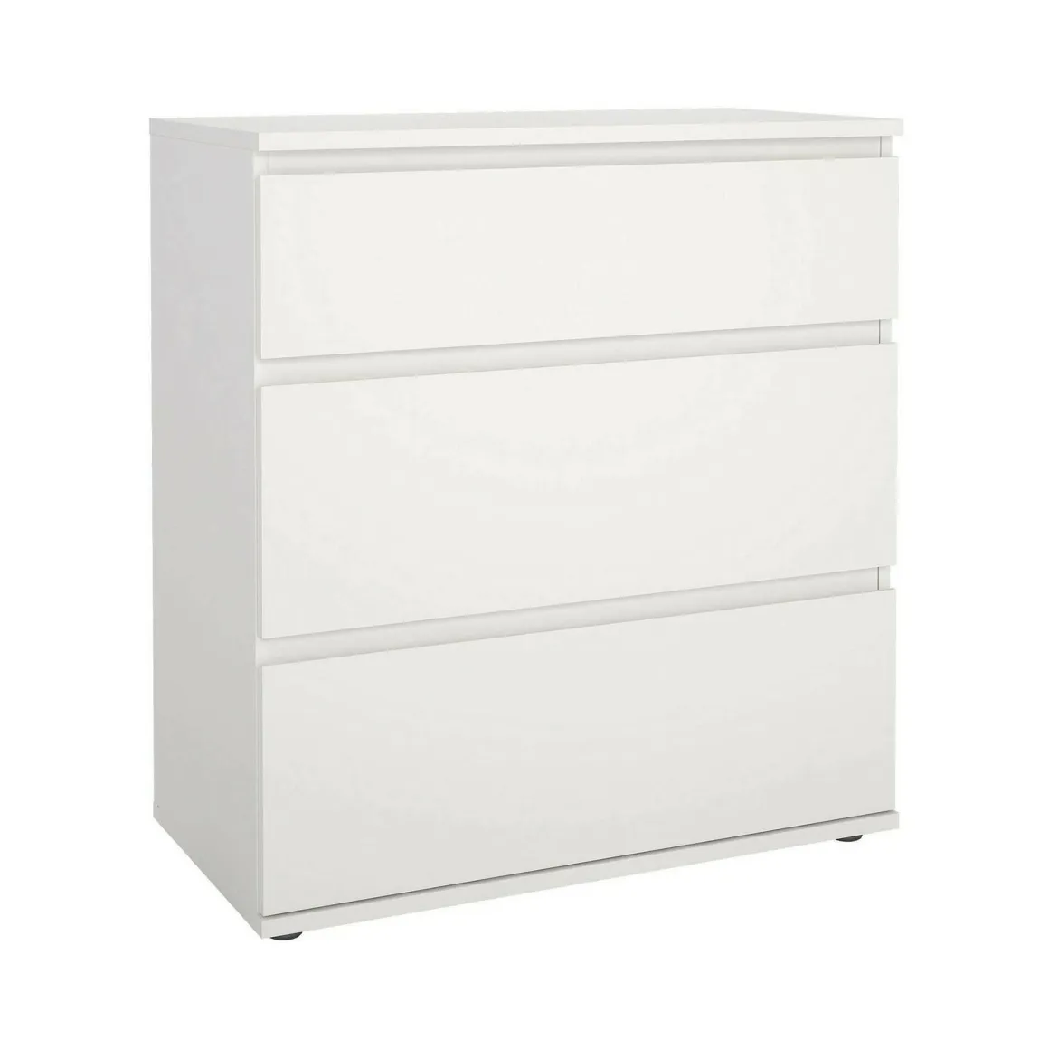 Cassettiere > Dmora Cassettiera 3 cassetti bianca 77x70h cm - Artic Bianco