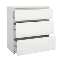 Cassettiere > Dmora Cassettiera 3 cassetti bianca 77x70h cm - Artic Bianco