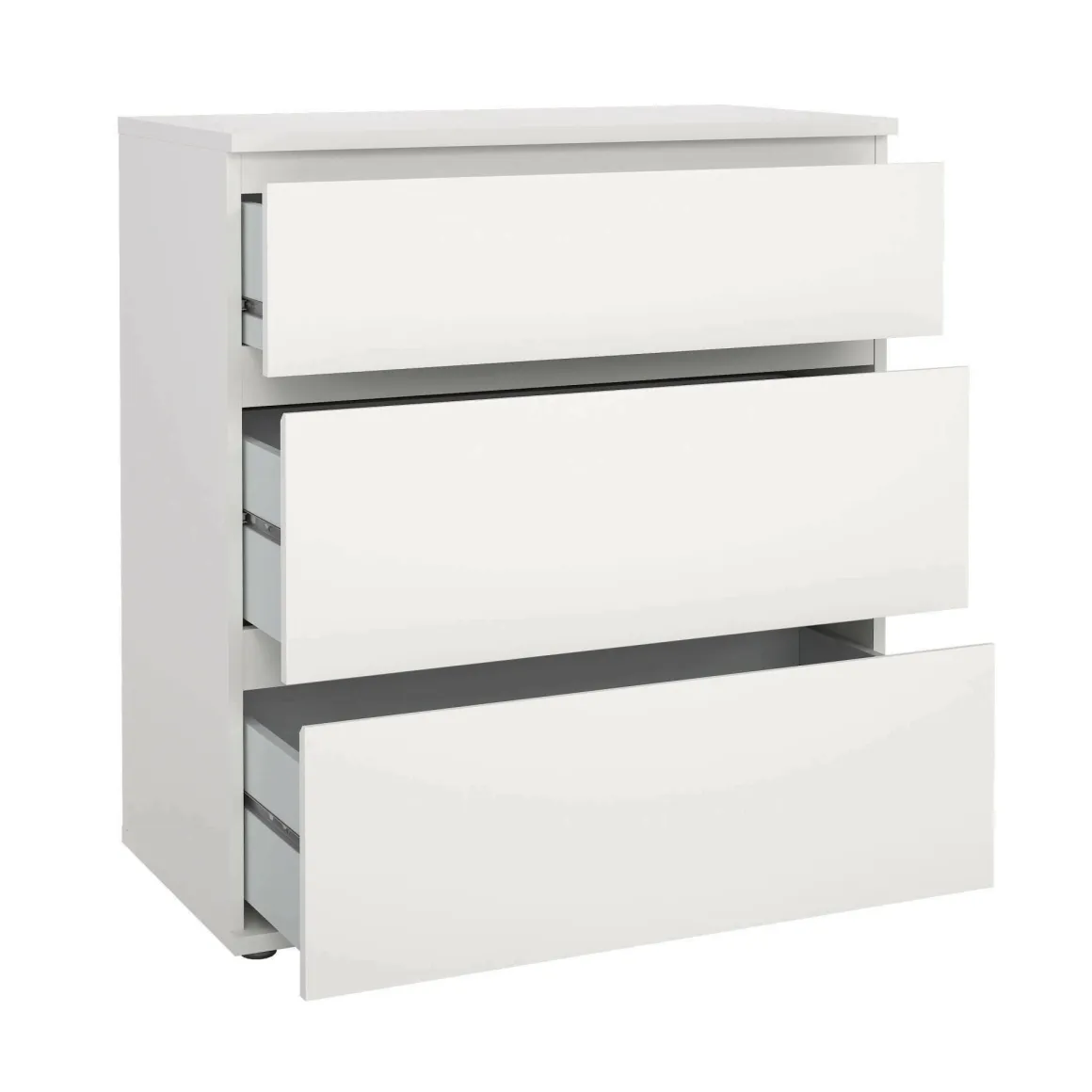 Cassettiere > Dmora Cassettiera 3 cassetti bianca 77x70h cm - Artic Bianco