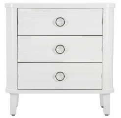 Cassettiere > Dmora Cassettiera 3 cassetti bianca e oro 80x79h cm - Rouge Oro, Bianco