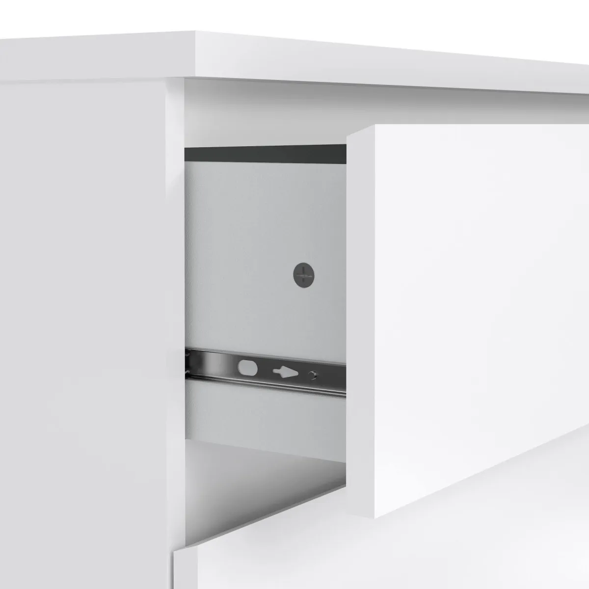 Cassettiere > Dmora Cassettiera 3 cassetti bianca lucida 77x68h cm - Kajiki Bianco Lucido