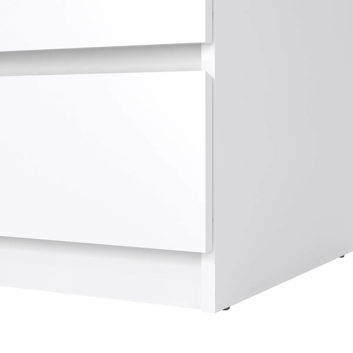 Cassettiere > Dmora Cassettiera 3 cassetti bianca lucida 77x68h cm - Kajiki Bianco Lucido