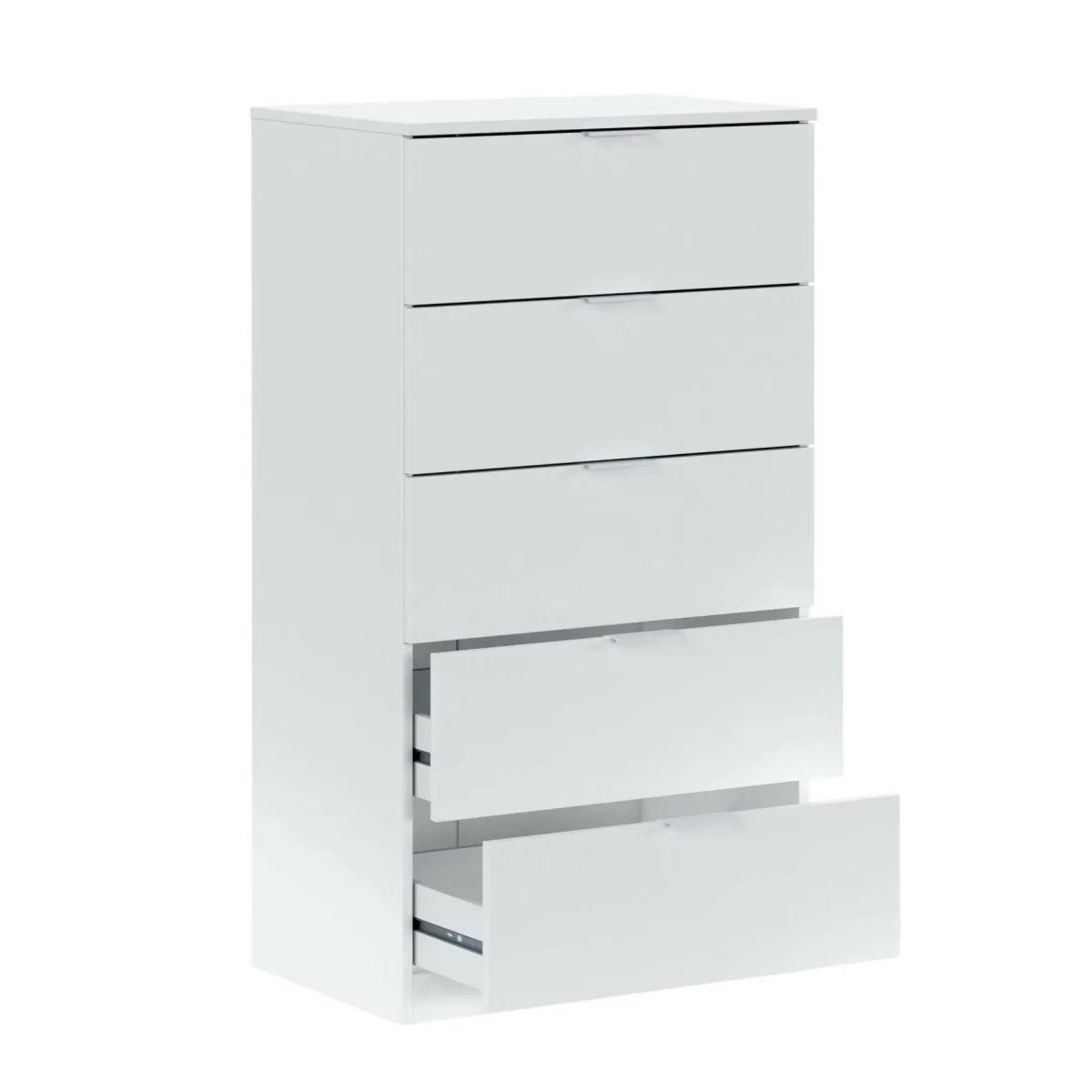 Salotto|Camera Da Letto > Dmora Cassettiera 5 cassetti bianca 60x110h cm - Armenia Bianco