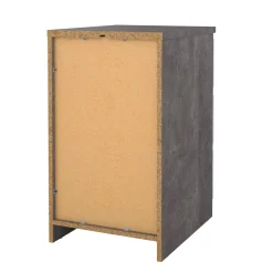 Cassettiera 3 cassetti cemento e bianca lucida 50x70h cm - Accudino