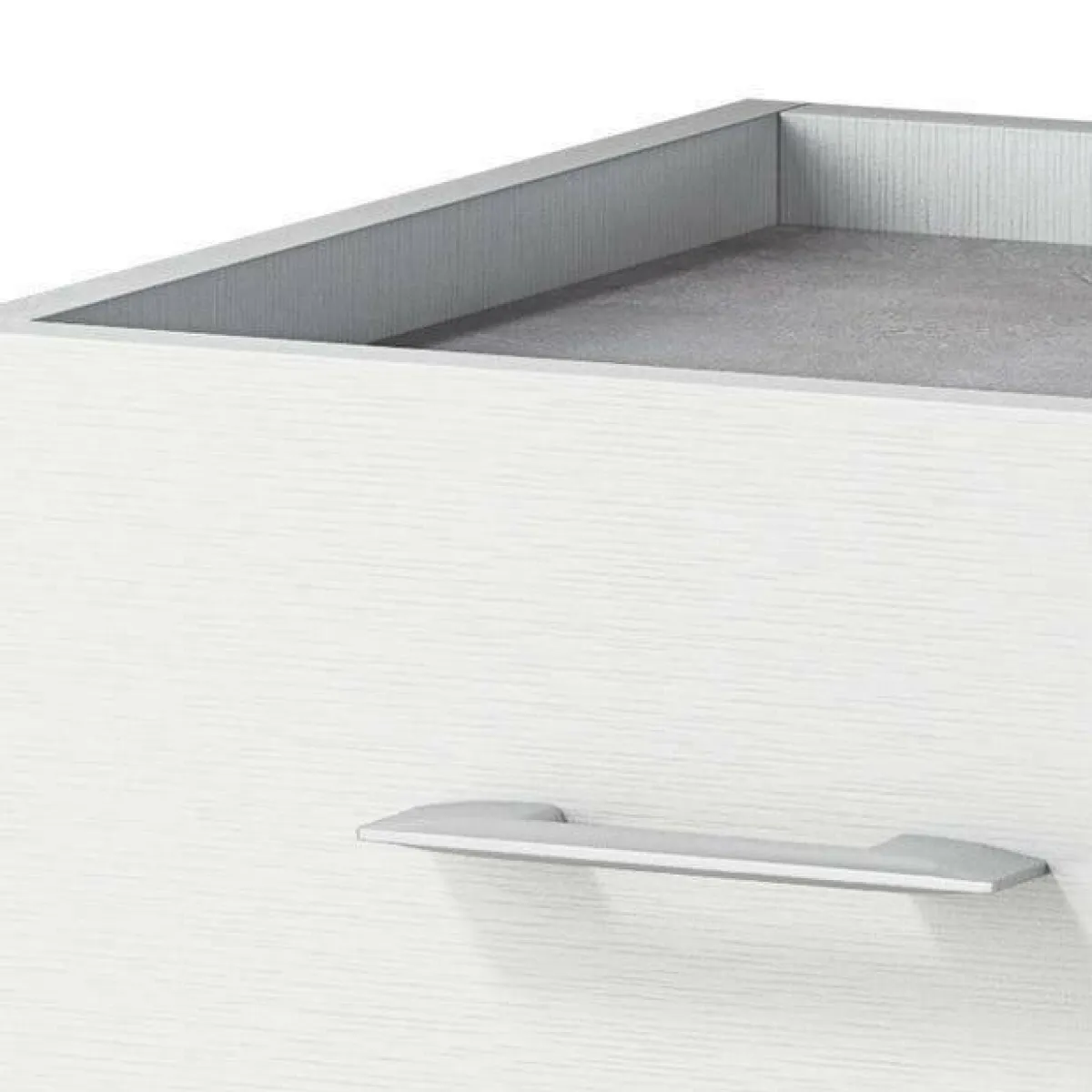 Salotto|Camera Da Letto > Dmora Cassettiera 4 cassetti cemento e bianca 60x87h cm - Solano Bianco, Grigio Cemento