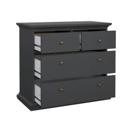 Cassettiera 4 cassetti grigia 96x86h cm - Arika