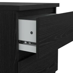 Cassettiere > Dmora Cassettiera 3 cassetti nera 50x70h cm - Accudino Nero