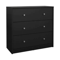 Cassettiera 3 cassetti nera 72x68h cm - Alert