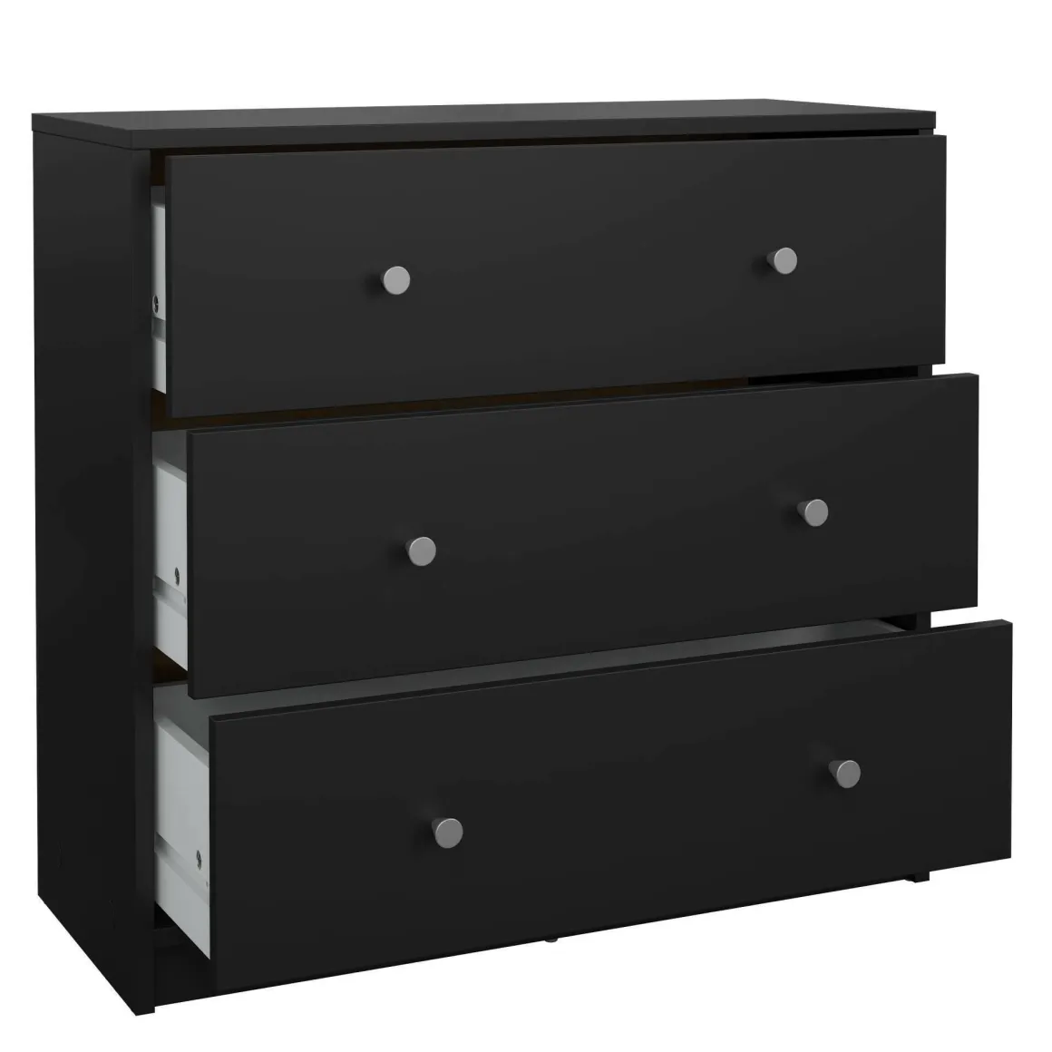 Cassettiera 3 cassetti nera 72x68h cm - Alert