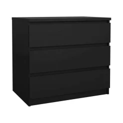 Cassettiera 3 cassetti nera 77x70h cm - Artic