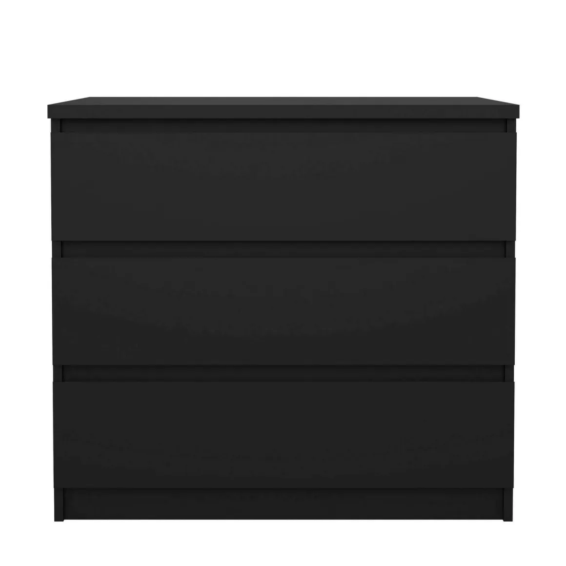 Cassettiera 3 cassetti nera 77x70h cm - Artic