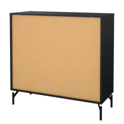 Cassettiere > Dmora Cassettiera 4 cassetti nera 98x95h cm - Puglia Nero