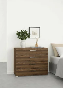 Cassettiera 4 cassetti noce 80x68h cm - Arwen