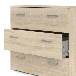 Cassettiera 3 cassetti quercia 74x69h cm - Adal