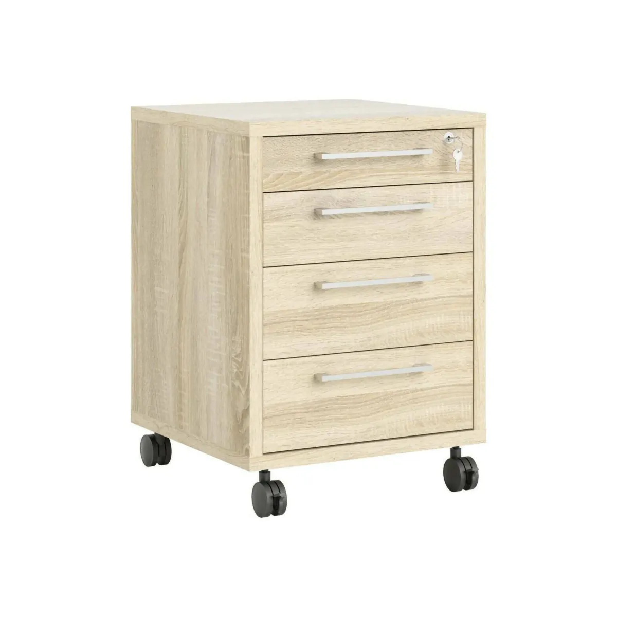 Cassettiere > Dmora Cassettiera 4 cassetti quercia 49x68h cm - Ariosto Marrone Quercia