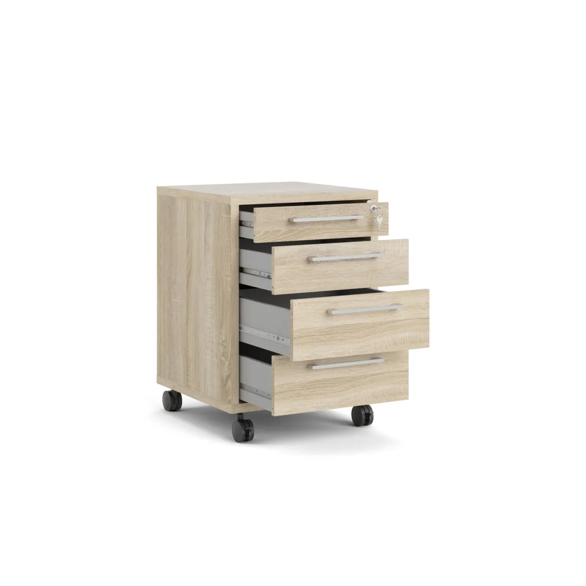 Cassettiere > Dmora Cassettiera 4 cassetti quercia 49x68h cm - Ariosto Marrone Quercia