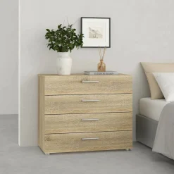 Cassettiera 4 cassetti quercia 80x68h cm - Arwen