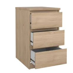 Cassettiera 3 cassetti rovere 50x70h cm - Accudino