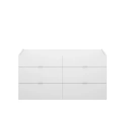 Salotto|Camera Da Letto > Dmora Cassettiera con maniglie bianca 120x62h cm - Avana Bianco